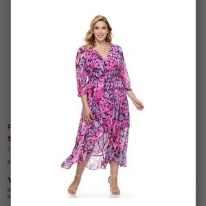 Caya Women's size 14w multi colored floral dress